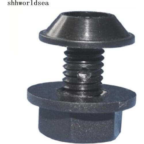 Shhworldsea Nylon Black License Plate Srew And Nylon Washer Nut Auto Fastener Clip