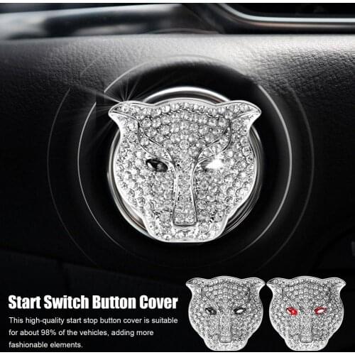 Bling Car Interior Engine Ignition Start Stop Engine Button Protective Cover Switch Button Cover Trim Sticker