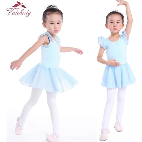 Blue Cute Girls Ballet Dress Kids Leotard Tutu Dance Wear Costumes Gymnastics Ballet Leotards for Girl Ballerina