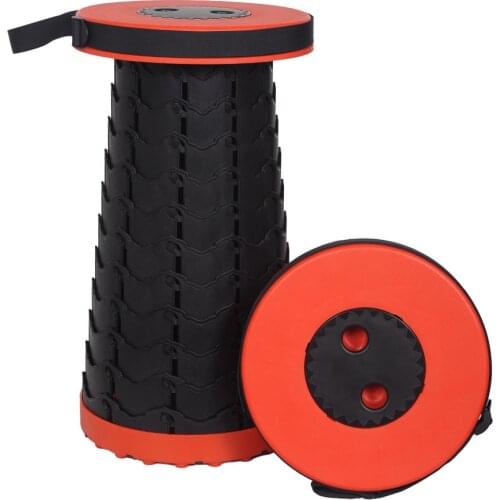 Stool Folding Chair Camping Outdoor Adjustable Telescopic Stool Folding and Contracting Seat Train Folding Fishing Queue Stool