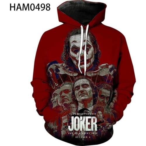 2021 funny clown spring and autumn Hoodie Boys and girls hip hop 3D printing popular street Sweatshirt cotton long sleeve