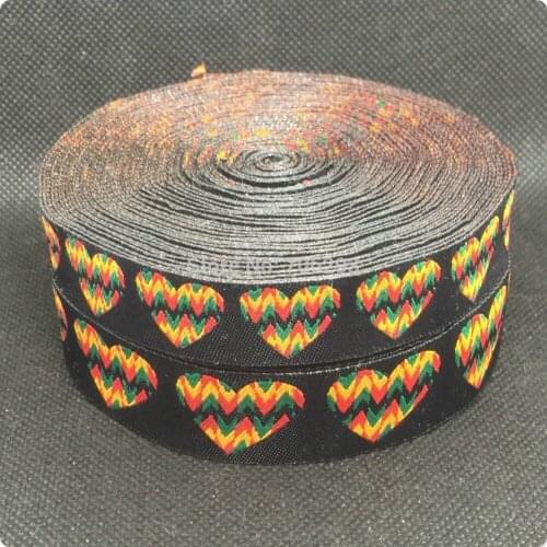 ZERZEEMOOY HOT!!! NEW wholesale 5/8"+7/8"(16mm+22mm 20yards/lots) Polyester broken heart Cartoon Woven Jacquard Ribbon
