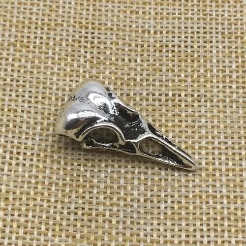 10Pcs Skull Bird Charms Antique Bronze Silver Color DIY Jewelry Making Handmade Crafts