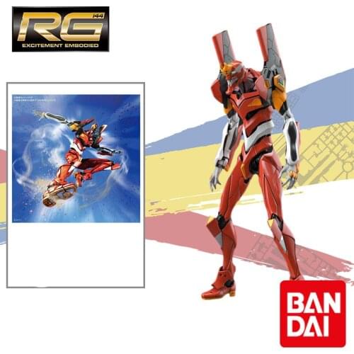 18cm BANDAI Original NEON GENESIS EVANGELION Asuka Langley Soryu EVANGELION-02 Anime characters Action PVC Collection Model Toy