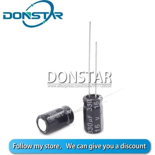 20PCS Electrolytic Capacitor 330UF 16V 6*11MM Aluminium Electrolytic Capacitor 16V 330UF
