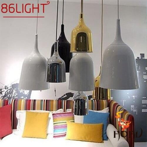 86LIGHT Contemporary Pendant Light Creative Bell Shade LED Lamps Fixtures For Home Decorative Dining Room