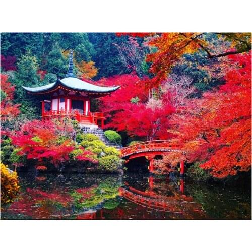 Diamond Embroidery 5D Diy Diamond Painting Beautiful autumn landscape Cross Stitch Diamond Mosaic Needlework Home Decoration