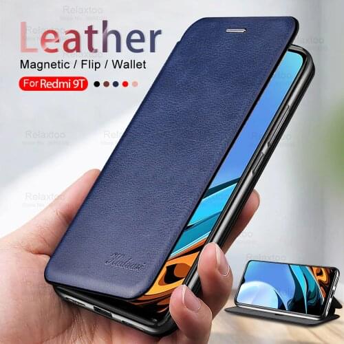 For Redmi 9T Case Leather Magnetic Flip Case For Xiaomi Redmi 9T 9 T Xiomi Redme Note9T Not T9 Stand Wallet Phone Cover Coque