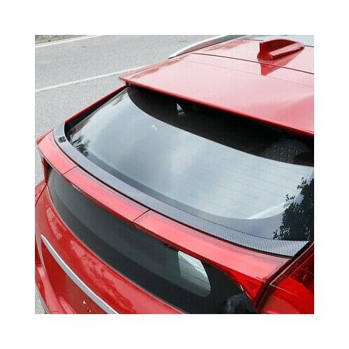 Carbon Fiber Look Rear Spoiler Wing Cover For Mitsubishi Eclipse Cross 2018-2019