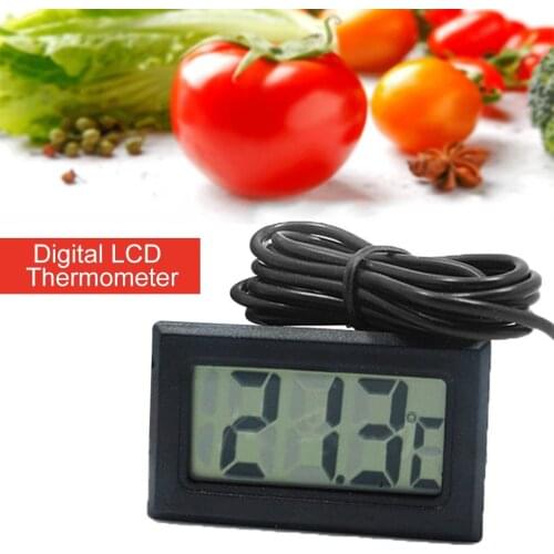 LCD Digital Thermometer Without Battery Freezer Mini Thermometer Indoor Outdoor Electronic Thermometer With Sensor