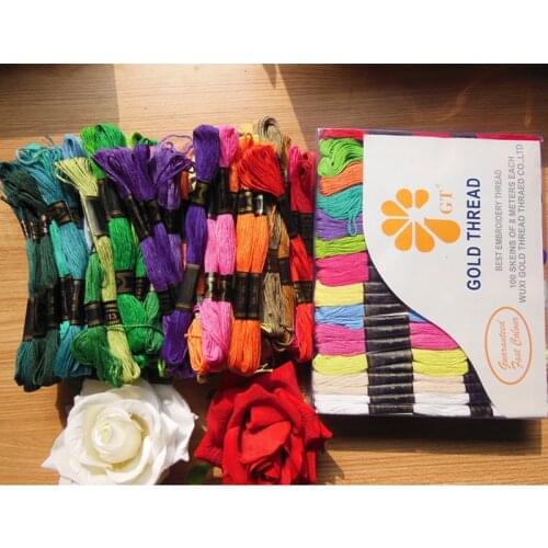 Family expenses embroider cotton thread different colour DIY sewing clothing material 50pcs/100 branch 25pcs/ 50branch