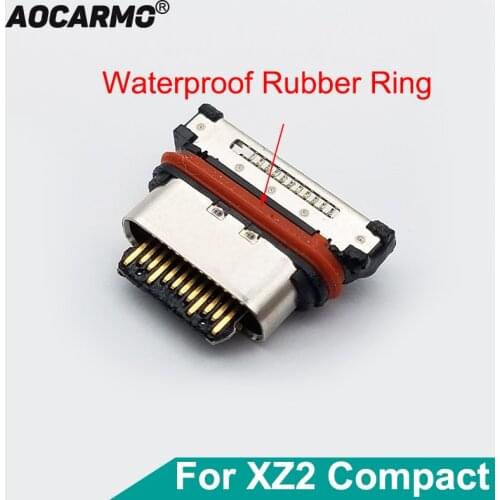 Aocarmo Type-C Micro USB Charging Charger Port Dock Connector For Sony Xperia XZ2 Compact XZ2C XZ2mini H8314 H8324 SO-05