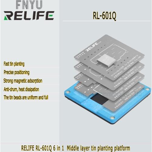 Board Tinning Platform Set 6 In 1 Middle tin planting RELIFE RL-601Q For IPX XS XS Max 11 11 Pro 11 Pro Max