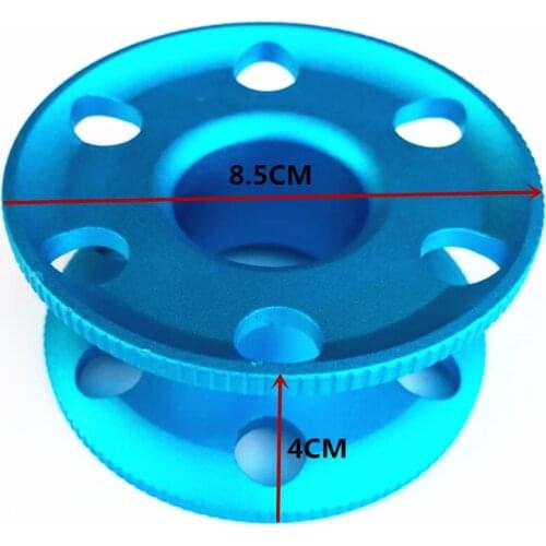 Aluminum Alloy Scuba Diving Finger Spool Dive Reel Guide Line Scuba Dive Free Diving Snorkeling Underwater Gear Equipment -Blue
