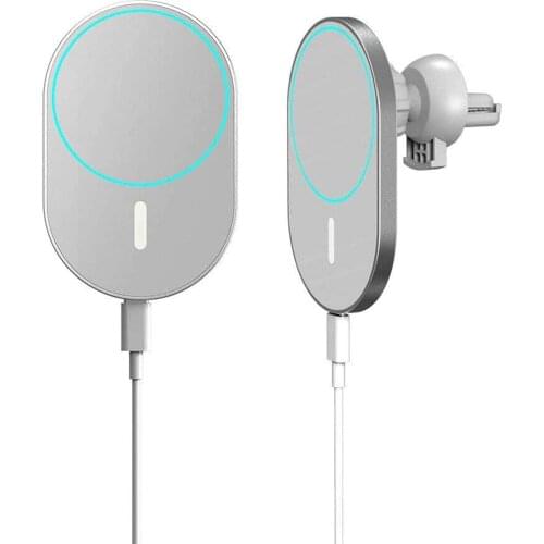 Smartlife Mag Safe Car Vent Mount Magnetic Wireless Charger 15W Magnetic Wireless Charger Car Mount for IPhone 12 Pro Max Mini