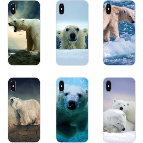 Lovely White Polar Bear For Xiaomi Mi4 Mi5 Mi5S Mi6 Mi A1 A2 5X 6X 8 9 Lite SE Pro Mi Max Mix 2 3 2S Accessories Phone Skin Case