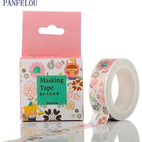 PANFELOU 1.5CMx10M Magic Plant cartoon Stickers border masking adhesive line paper washi tape DIY Scrapbooking Hand account
