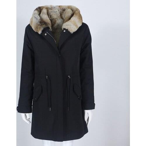 OFTBUY 2021 Long Waterproof Parka Winter Jacket Women Real Fur Coat Natural Rex Rabbit Fur Warm Detachable Overcoat Outerwear