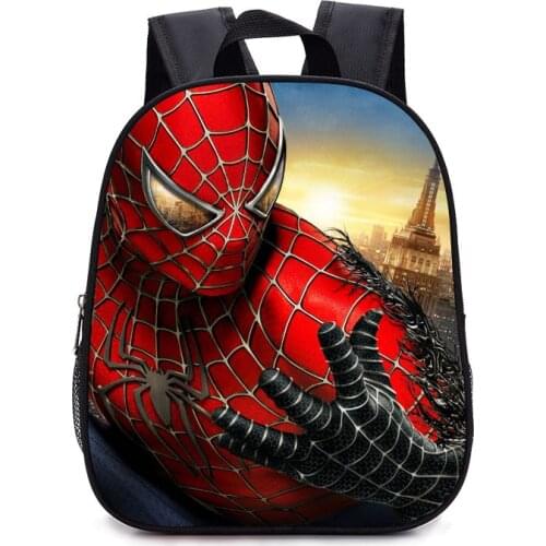 Marvel Mens Bag Spiderman Super Heroes Anime Characters Mens Backpack 3D Stereo Kids Boys Fashion School Backpack Cartoons Bag