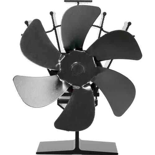 SF105G Fireplace Thermal Power Fan Portable 6-blade Aluminum Alloy Silent Fireplace Thermal Power Fan