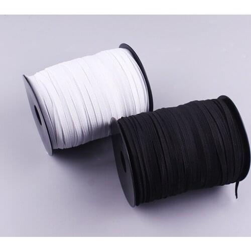 Sewing/Ribbon Clothes Flex Sewing Material for Short Skirt Trouse Width 3mm/6mm 5Yard White Black Elastic Band Spandex Belt Trim
