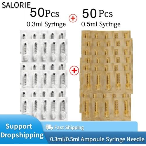0.3ml 0.5ml Ampoule Head Syringe Needle High Pressure for Hyaluron Gun Hyaluronic Pen Lip Injection Wrinkle Removal Skincare