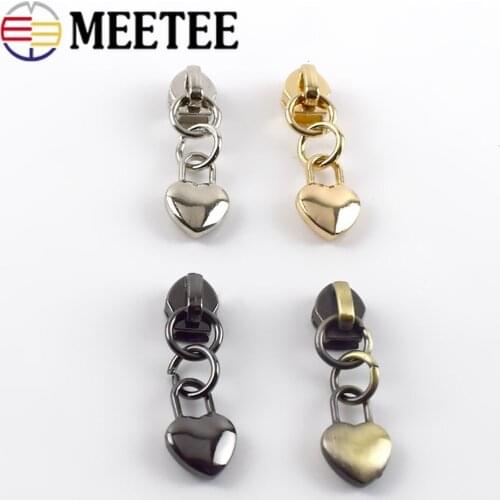 20pcs Meetee Zipper Sliders for 3# Nylon Zippers Clothing Wallet Pocket Zip Repair Head Bag Kits DIY Accessories
