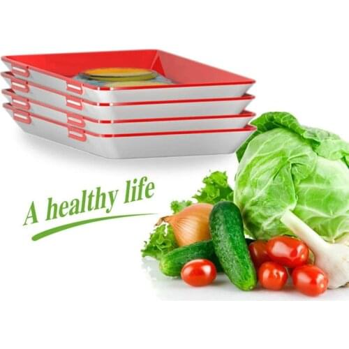 Clever Tray Creative Food Plastic Preservation Tray Kitchen Items Food Storage Container Set Food Fresh Storage Microwave Cover