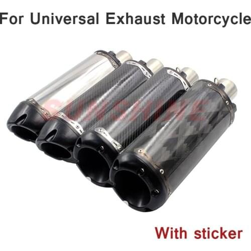 Universal Exhaust Motorcross Escape Moto Two Brothers Motorcycle Muffler Carbon Fiber Pipe For CBR600 Z900 GSXR150 CBR300 R11 R6