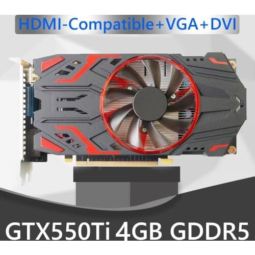 Computer Graphic Card GTX 550Ti 4GB 128Bit GDDR5 for NVIDIA PCI-Express 2.0 HDMI Gaming Video Cards with Cooling Fan