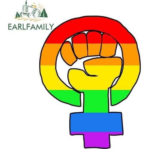 EARLFAMILY 13cm x 9.8cm for LGBT Car Stickers and Decals Motorcycle Helmet Snowboard Waterproof Camper Graphics Vinyl Car Wrap