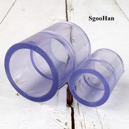 1pc ID. 63~110mm Transparent UPVC Direct Connector Garden Irrigation System PVC Pipe Joints Aquarium Tank Water Pipe Connectors