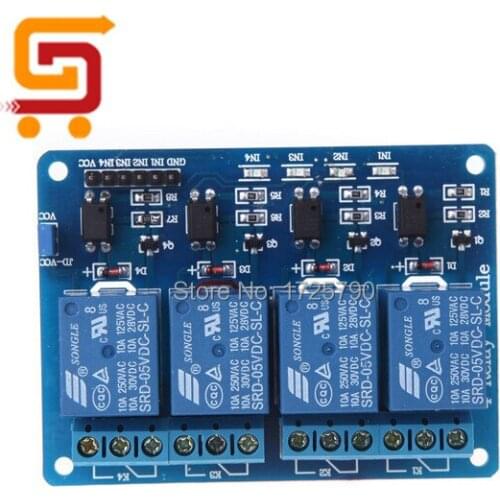 1PCS/LOT 5V 4-Channel Relay Module Shield for Arduino ARM PIC AVR DSP Electronic 4 Channel