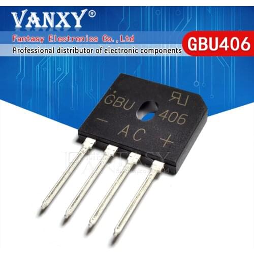 10PCS GBU406 600V 4A new and original IC