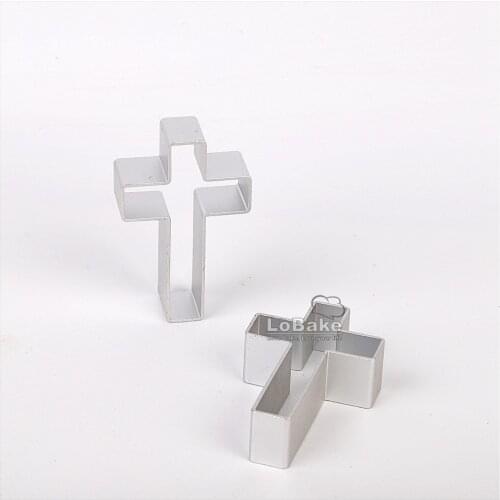 10pcs/lot) High quality cross shape aluminium alloy metal cookies biscuit fondant cutting candy mould for DIY backen tools