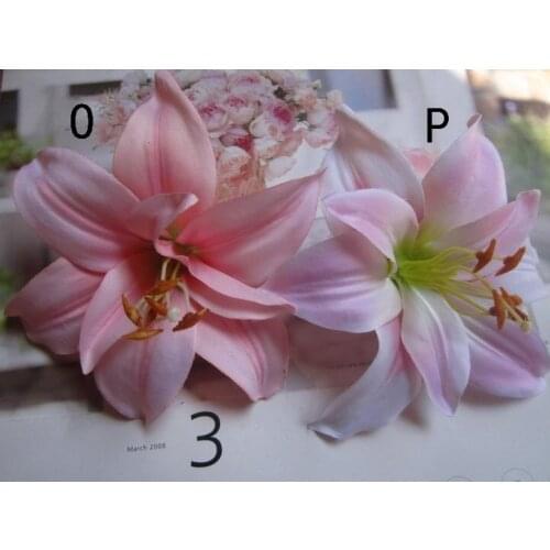 120X(13CM) BIG SILK LILY FLOWER HEAD ,DIY HAIR FLOWER ACCESSORY, MANY COLORS FOR SELECTION, WEDDING