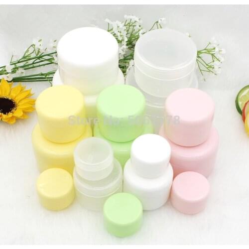 30/50pcs Refillable Bottles Plastic Empty Makeup Jar Pot Travel Face Cream/Lotion/Cosmetic Container 10g 20g 30g 50g