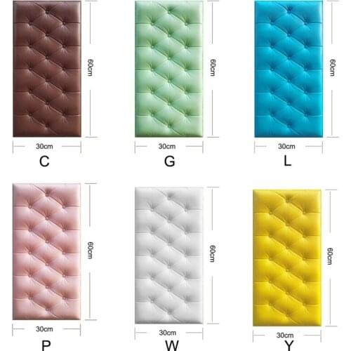 3D Faux Leather PE Foam Wall Sticker Waterproof Self Adhesive Wallpaper For Living Room Bedroom Kids Room Nursery Home Decor