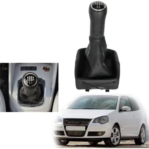 5 Speed Car Gear Shift Knob Shifter Lever Stick Gaiter Boot Cover for POLO MK4 9N 9N2 2002-2009
