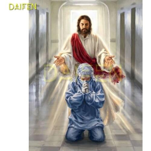 5D DIY Diamond embroidery Buddha Full Round Diamond painting Cross stitch Doctor Angel Full Square Diamond mosaic Jesus religion