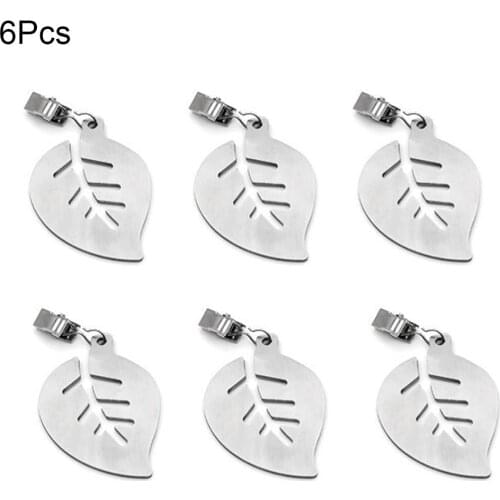 6PCS Thickened Stainless Steel Tablecloth Clips Table Cloth Cover Clamps For Home Dining Room Decoration Decor Crafts 40a