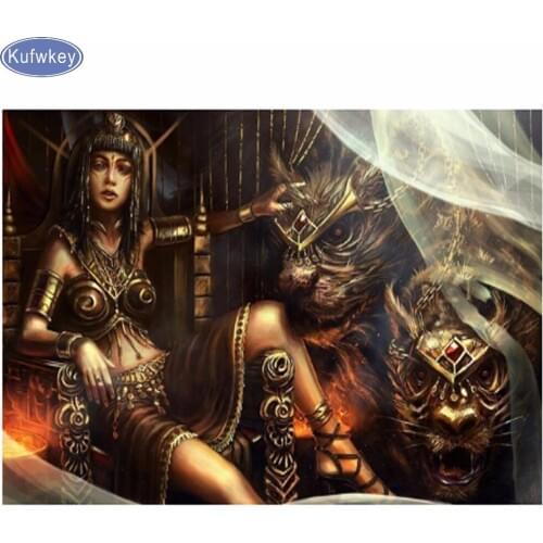 New Full Square Drill 5D DIY Diamond Painting Egyptian beauty 3D Embroidery set Cross Stitch Mosaic Decor gift
