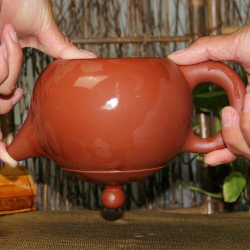 Authentic 800ml Large Capacity Teapot Famous Beauty Pot Handmade Red Ore Purple Clay Teapot Chiense Zisha Crafts Free Shipping