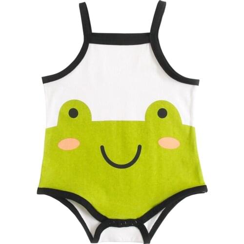 Sanlutoz Infants Unisex Bodysuits Cute Cotton Summer Sleeveless Toddler Clothes Casual