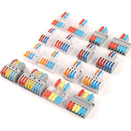 Quick Splitter 2 In 4/6 Out 3 in 6/9 out Wire Connector Universal Wiring Cable Connector Push-in Conductor Terminal Block