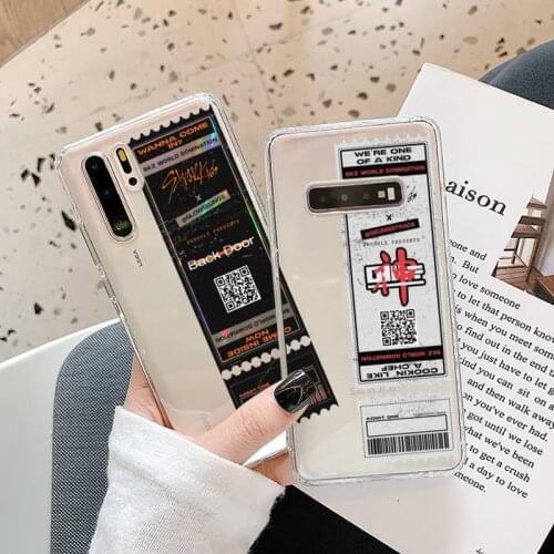 Stray Kids Air tickets Design Phone Case Transparent for Samsung A71 S9 10 20 HUAWEI p30 40 honor 10i 8x xiaomi note8 Pro 10t 11