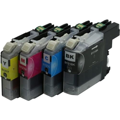 4x Ink Cartridges LC121 LC 121 Compatible For Brother DCP-J552DW DCP-J752DW DCP-J132W DCP-J152W DCP-J172W MFC-J650DW Inkjet