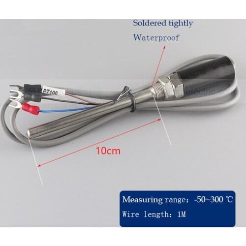 -50 ~ 300 ℃ temperature sensor waterproof PT100 Thermal resistance waterproof temperature probe