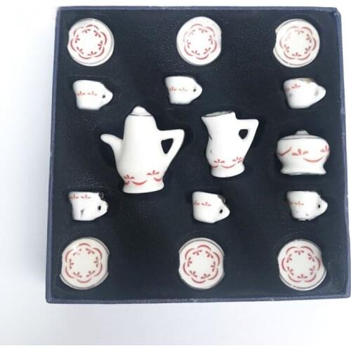 G10-X109 children baby gift Toy 1:12 Dollhouse mini Furniture Miniature rement accessories ceramic tea set