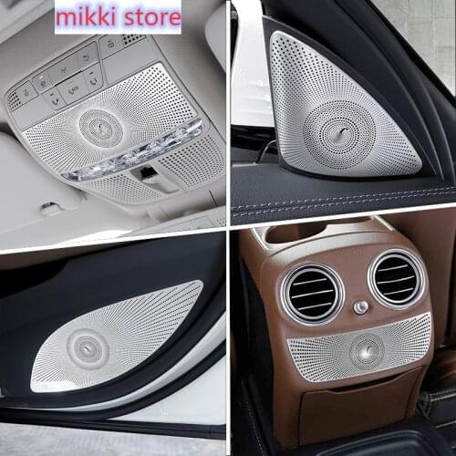 Car Door Audio Speaker Cover Air Conditioning Panel Reading Light Trim Stickers for Mercedes Benz E Class W213 Auto Accessories